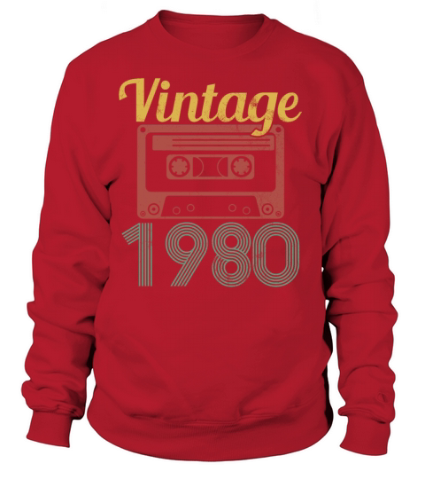 Vintage 1980 Music Tape Retro 40th Birthday Gift Women's Sweatshirt