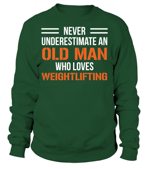 Old Man Weightlifting Training Grandfather T-Shirt Women's Sweatshirt