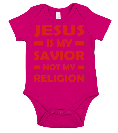 Jesus Is My Savior Not My Religion Short Sleeve Baby One-Piece
