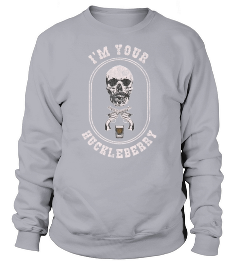 Im Your Huckleberry Doc Holiday Skull and Guns Men's Sweatshirt