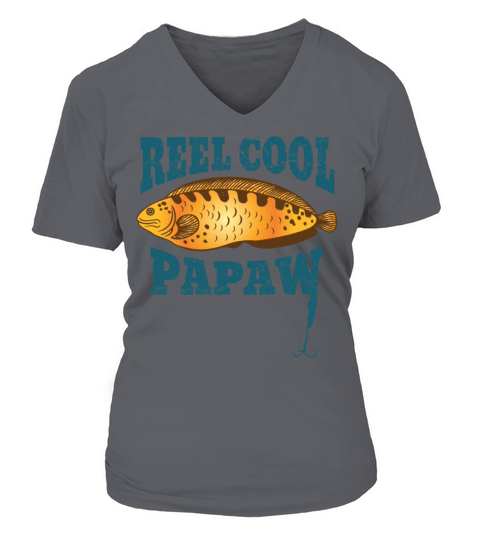 Reel Cool Papaw Awesome Fishing T-Shirt Women's V-Neck T-shirt