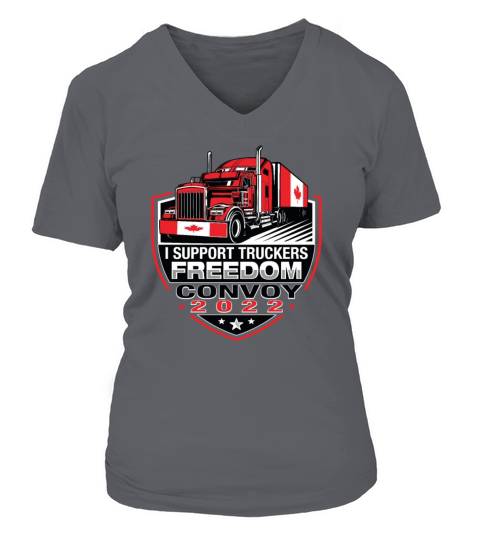 I Support Truckers Freedom Convoy 2022 V-neck T-Shirt Woman