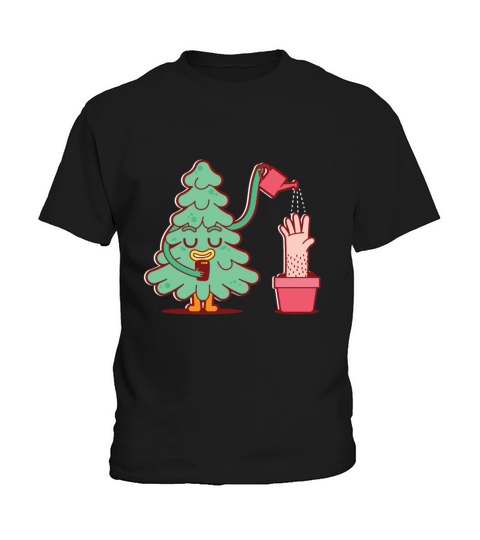 Tree watering its human Kids T-Shirt