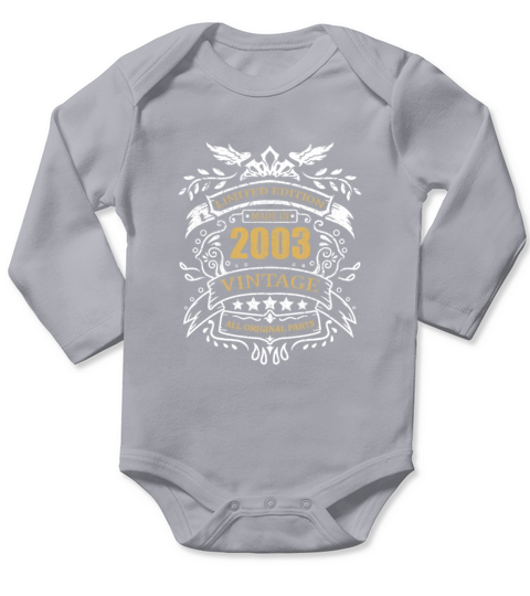 Vintage Limited Edition Made In 2003 Birthday Gift Long Sleeve Baby One-Piece