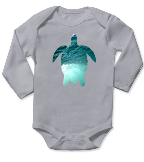 Turtle Water Sea Sun Long Sleeve Baby One-Piece