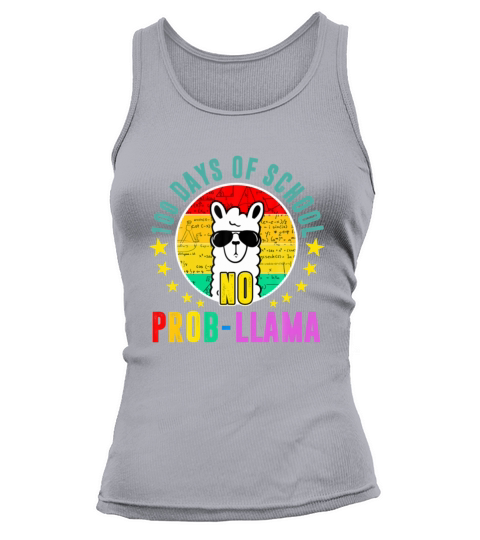 Vintage 100 Days Of School No Probllama Llama 100T Tank top Woman