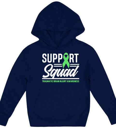 TBI Support Squad Traumatic Brain Injury Awareness Kids Hoodie