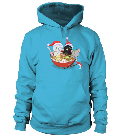 cats eating ramen christmas Women's Hoodie
