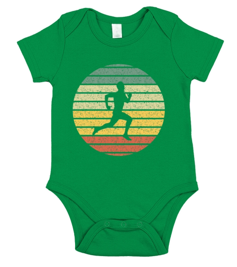 Running Silhouette Vintage Short Sleeve Baby One-Piece