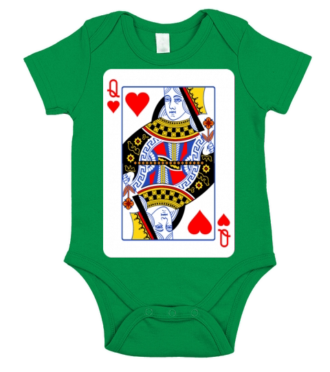 Queen Of Hearts Couple Short Sleeve Baby One-Piece