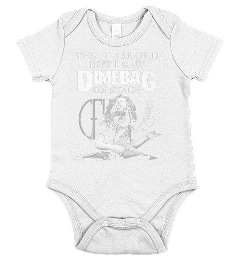 Yes I am old but I saw Dimebag on stage signature Short Sleeve Baby One-Piece