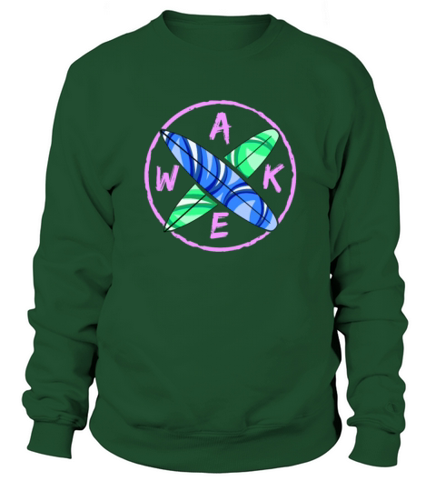 Womens Wake Surfing Gift Print Boat Lake Men's Sweatshirt