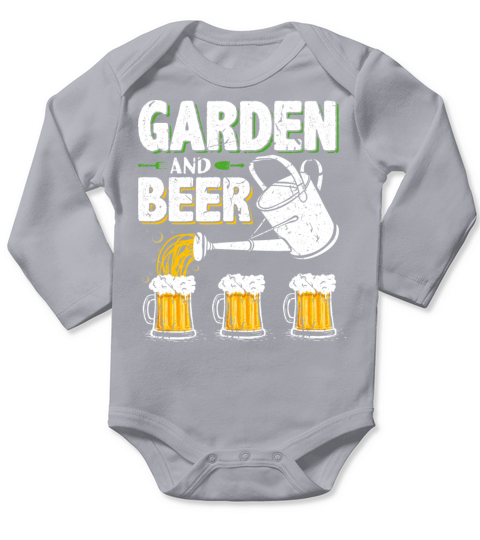 Garden and Beer Funny Gardener Long Sleeve Baby One-Piece