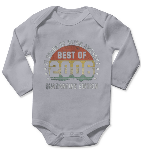 15th Vintage   2006 Birthday Gift 15 yr old Long Sleeve Baby One-Piece