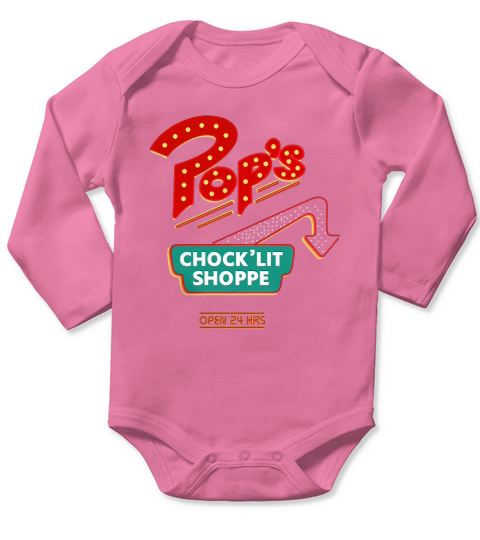 Pop s Chock Lit Shoppe from Riverdale cafe logo Long Sleeve Baby One-Piece