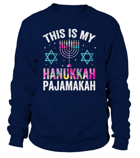 My Hanukkah Pajamakah Festival of Lights Dreidel Women's Sweatshirt