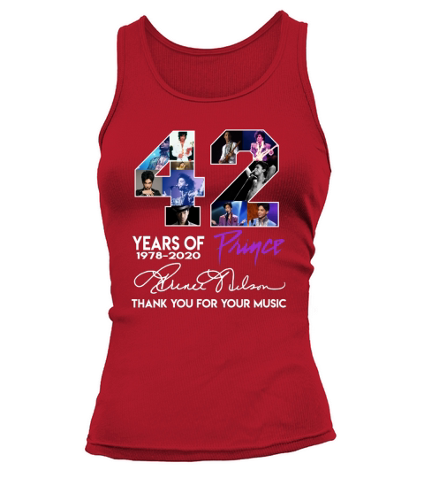 42 years of Prince signature thank you for the memories Tank top Woman