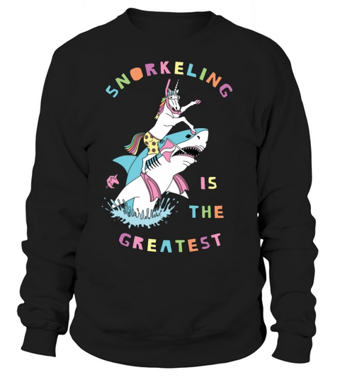 Snorkeling Male Is The Greatest Unicorn On Shark Women's Sweatshirt