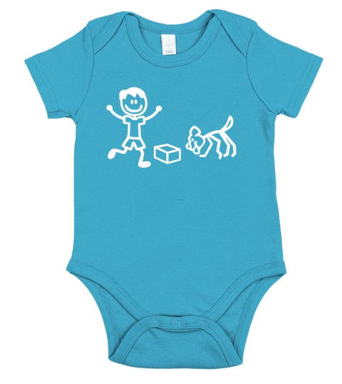 Nosework Dog and Handler in Stick Figures Short Sleeve Baby One-Piece