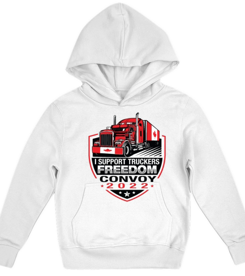 I Support Truckers Freedom Convoy 2022 Kids Hoodie