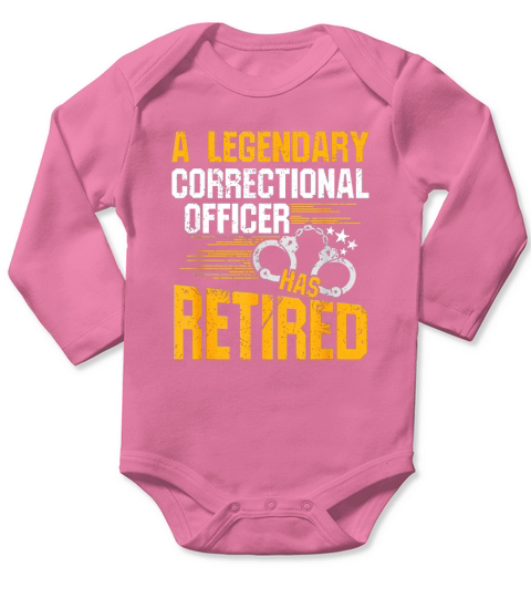 Retired Correctional Officer Retirement Party Gift Long Sleeve Baby One-Piece