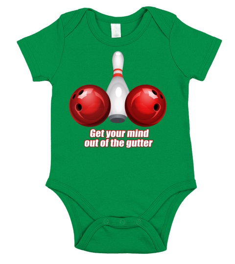 Funny Bowling Shirt Women Mind Out Of Gutter Short Sleeve Baby One-Piece