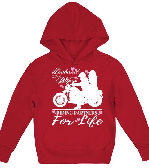 Husband And Wife Riding Partners For Life T Shirt Kids Hoodie