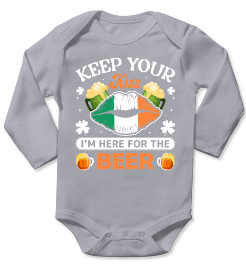 Keep Your Kiss Im Here For Saint Patricks Day Long Sleeve Baby One-Piece