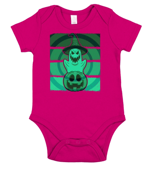Halloween Ghost Pumpkin Funny horror Short Sleeve Baby One-Piece
