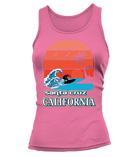 Santa Cruz Vintage Ca California Surfer Gift Idea Women's Tank Top