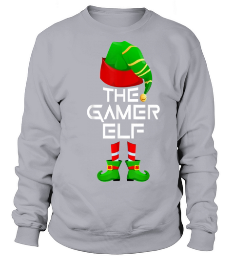 Gamer Elf Matching Family Group Christmas Party Men's Sweatshirt