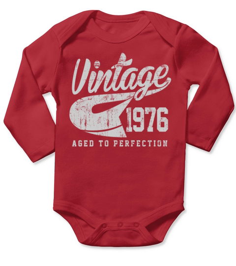vintage 1976 Long Sleeve Baby One-Piece