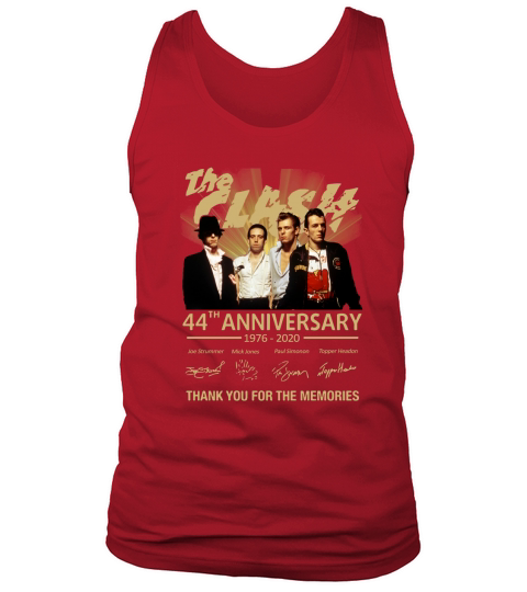 The clash 44th anniversary 1976 2020 thank you for the memories signatures Tank Top Unisex
