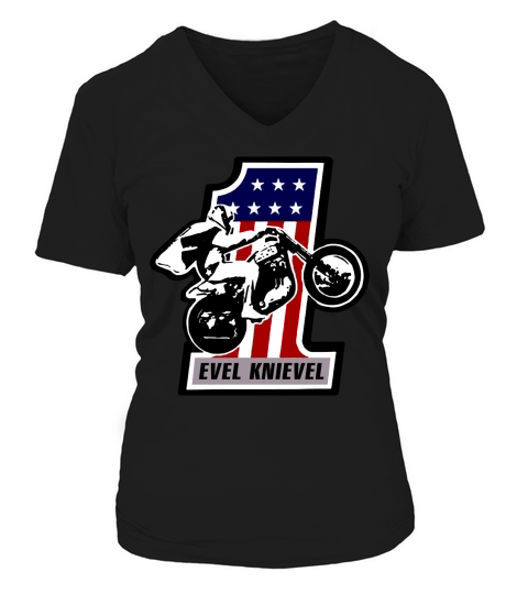 One Evel Knievel V-neck T-Shirt Woman
