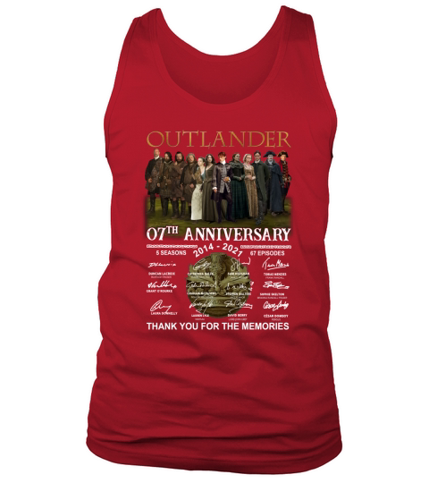 Outlander 07th anniversary 2014 2021 thank you for the memories signatures Tank Top Unisex