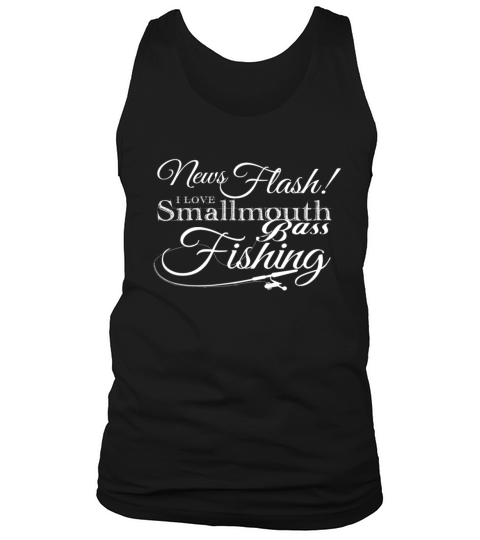 Fishing News Flash Love Smallmouth Bass Fishing Rod Reel Whtie Men's Tank Top