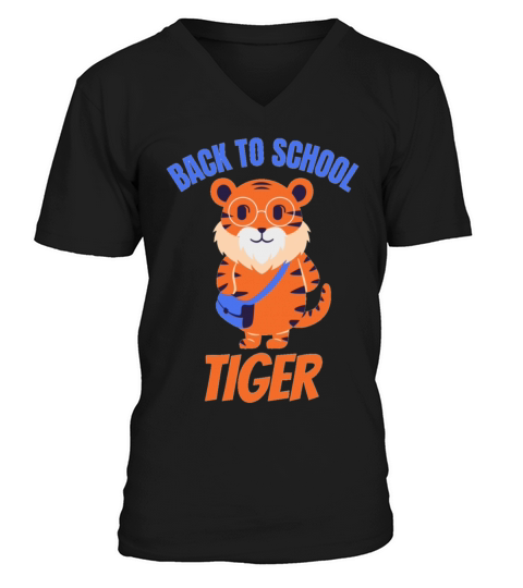 Back to School Tiger Men's V-Neck T-shirt