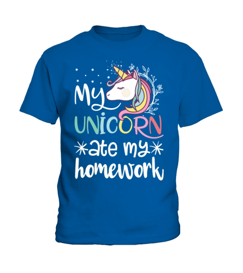 My Unicorn Ate My Homework Kids T-Shirt