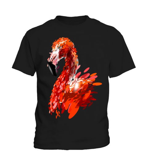 color illustration of a flamingo Kids T-Shirt
