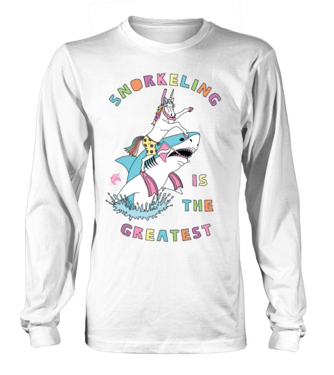 Snorkeling Male Is The Greatest Unicorn On Shark Long sleeved Unisex