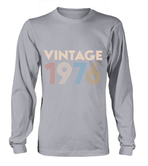 vintage 1976 number birthday gift for men woman ba Women's Long Sleeve