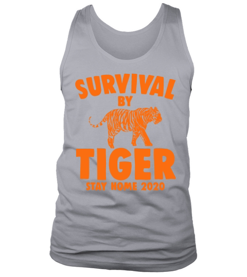 Survival By Tiger Stay Home 2020 Orange Covid 19 F Men's Tank Top