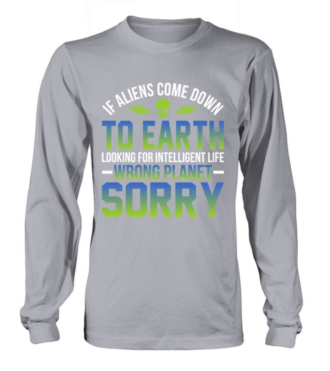Alien Come to Earth Meme Believe Alien Tee Men's Long Sleeve