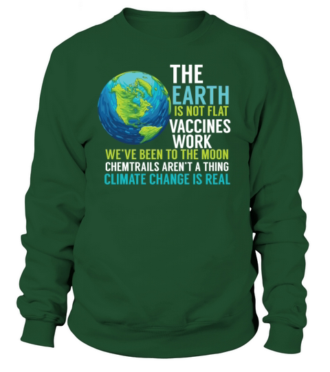 Earth Vaccines Climate Political Quote Facts Gift Women's Sweatshirt