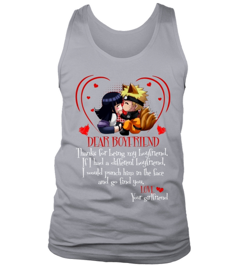 Naruto and Hinata Dear boyfriend thanks for being my boyfriend Tank Top Unisex