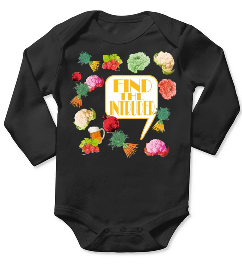 find the intruder in the kitchen Long Sleeve Baby One-Piece