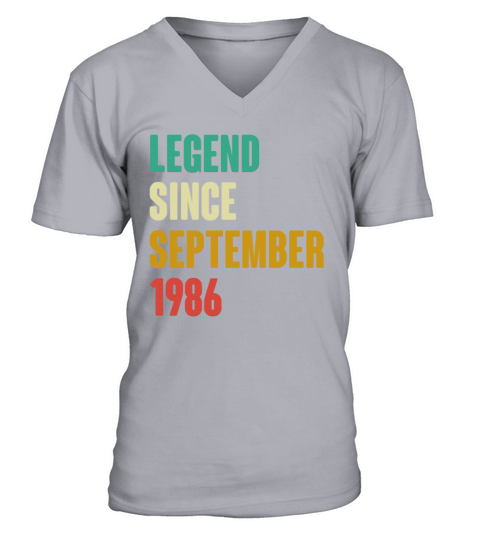 September 1986 36th Birthday 36 Years Old Bday Gi V-Neck T-shirt