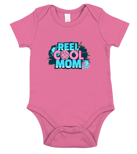 Reel Cool Mom Fishing mothers Day Short Sleeve Baby One-Piece