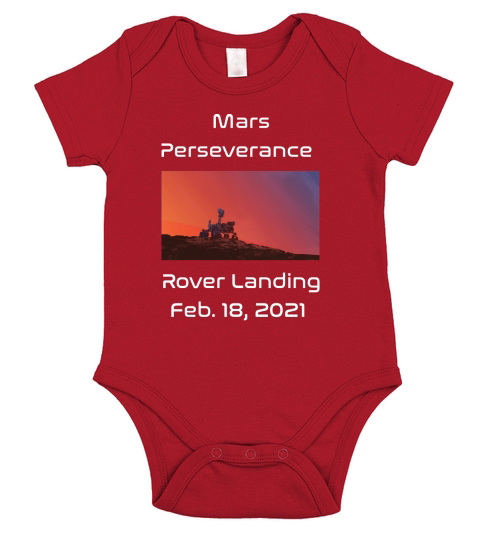 Mars Perseverance Rover Landing Short Sleeve Baby One-Piece