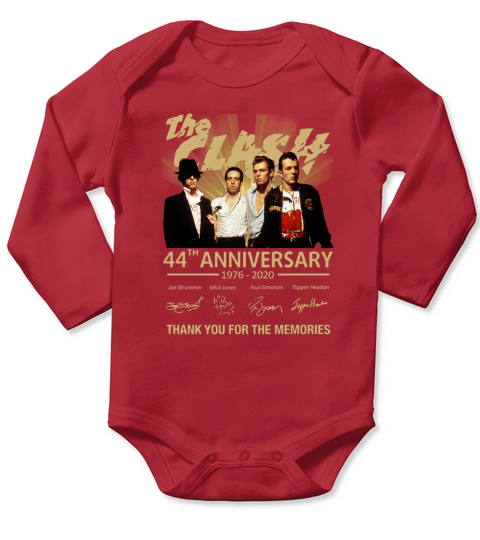 The clash 44th anniversary 1976 2020 thank you for the memories signatures Long Sleeve Baby One-Piece